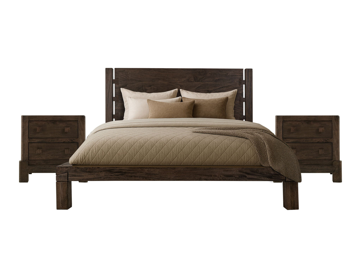 Atenas - 2-Drawer Nightstand - Brown