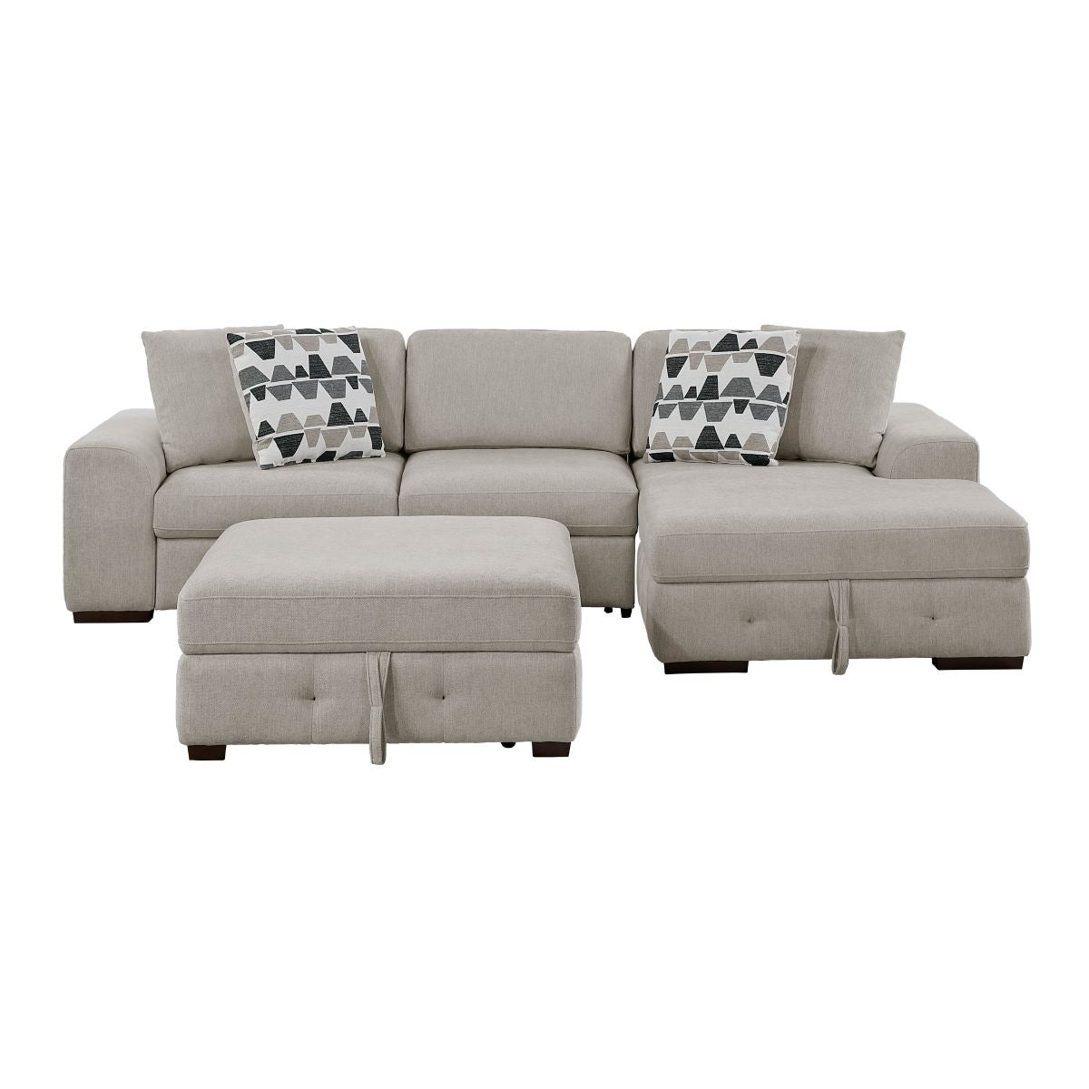 Raife - Sectional With Ottoman