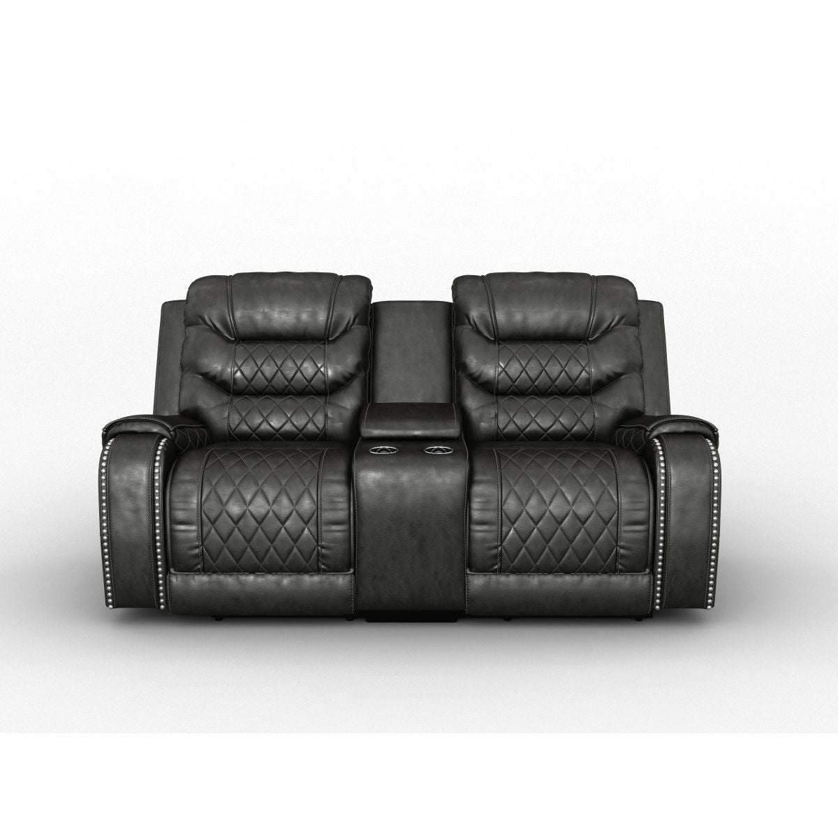 Putnam - Power Double Reclining Loveseat With Center Console, Receptacles And USB Ports