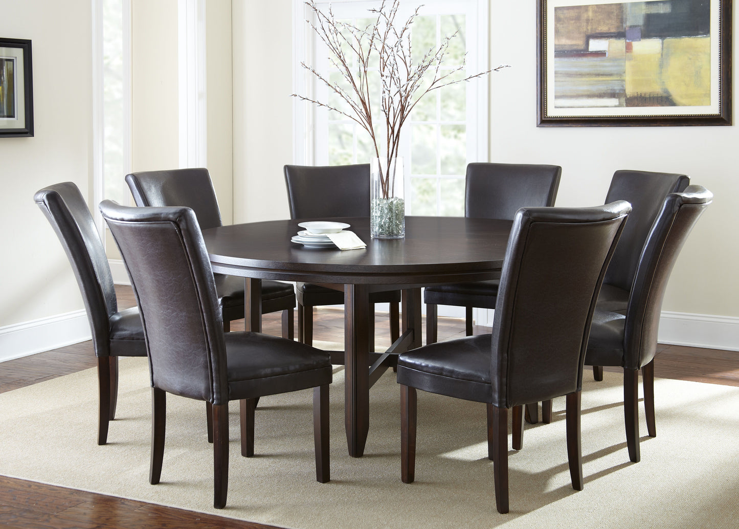 Hartford - Round Dining Table - Dark Brown