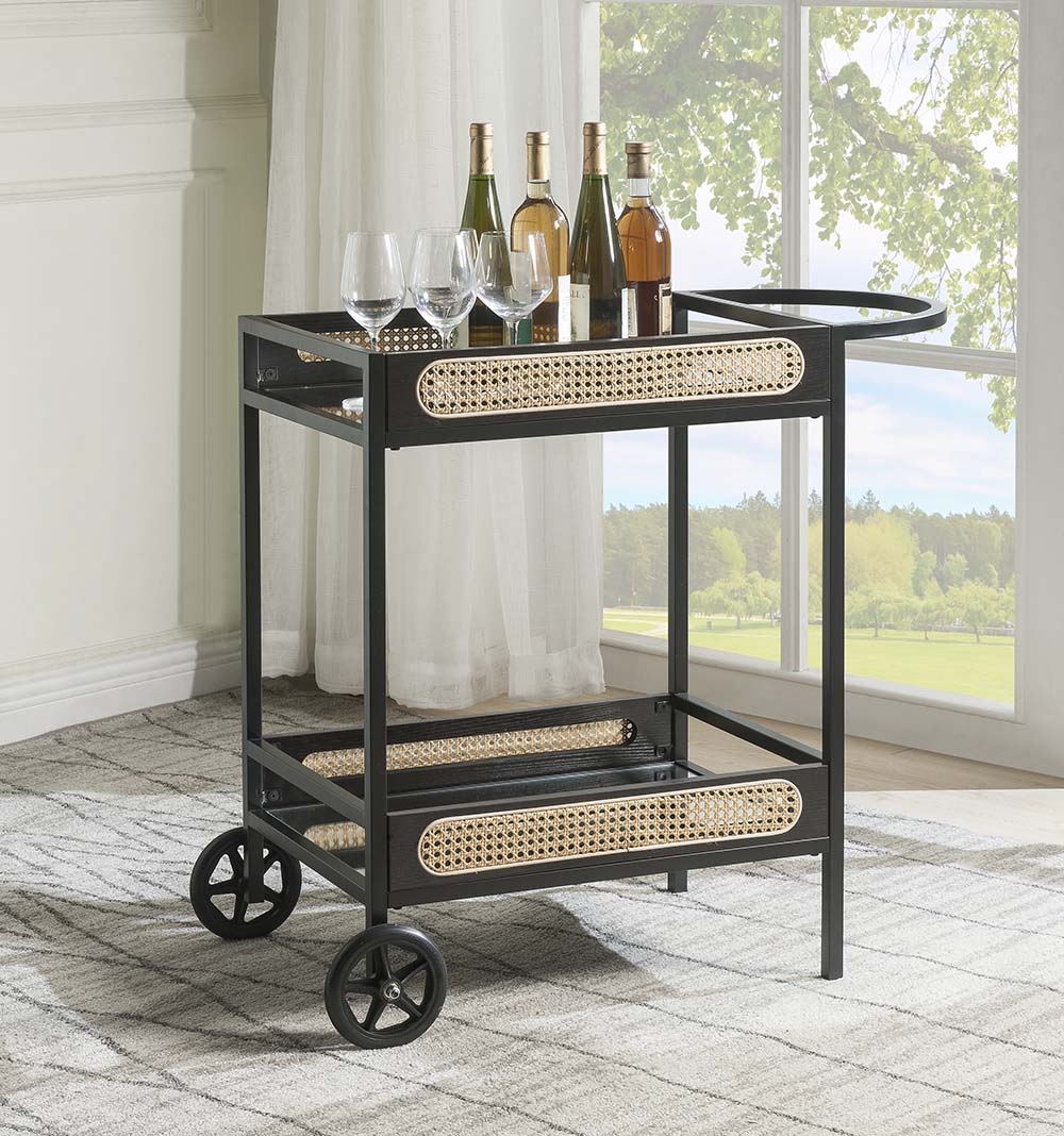 Colson - Serving Cart - Black Finish