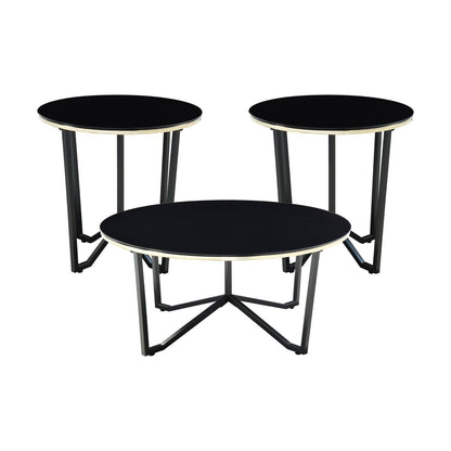 Amara - 3 Piece Pack Occasional Set - Black