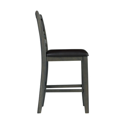 Amherst - Counter Side Chair With PU Cushion (Set of 2) - Gray Finish