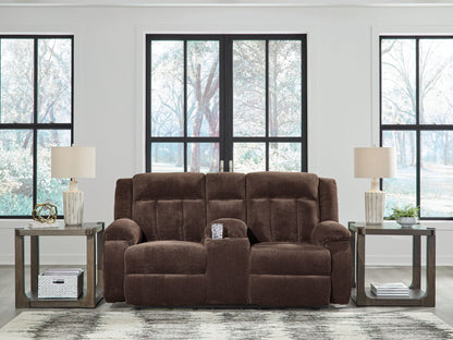 Greely Bend - Double Relcining Power Loveseat With Console