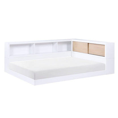 Asker - Full Bookcase Corner Bed - White