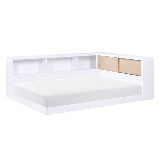 Asker - Full Bookcase Corner Bed - White