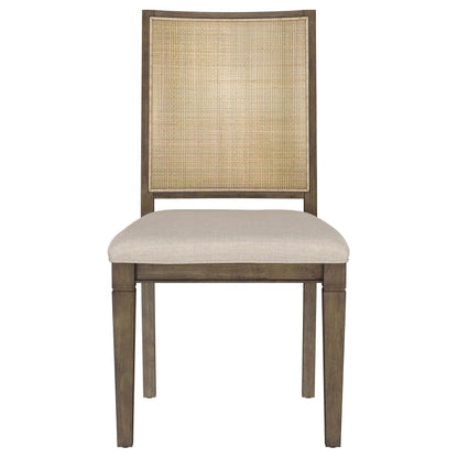 Matisse - Woven Rattan Back Dining Side Chair Brown (Set of 2) - Light Brown