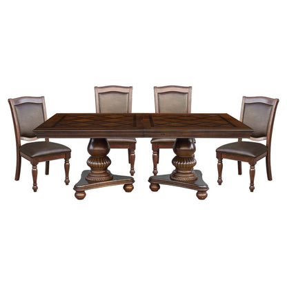 Lordsburg - 5 Piece Set (Table & 4 Side Chairs) - Brown