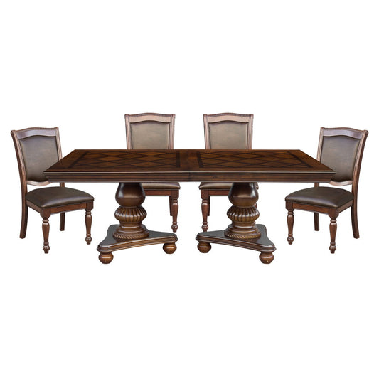 Lordsburg - 5 Piece Set (Table & 4 Side Chairs) - Brown