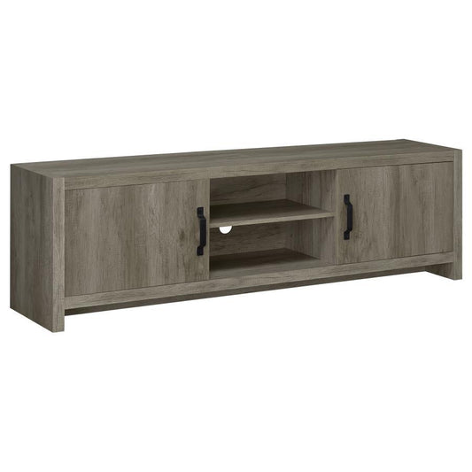 Burke - 2-Door TV Console - Gray Driftwood