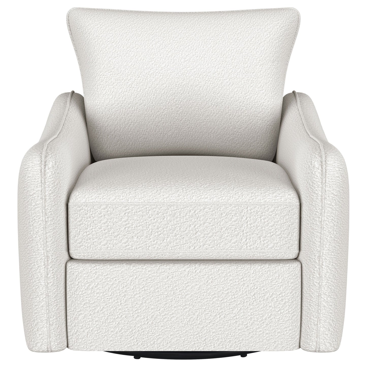 Madia - Upholstered Sloped Arm Swivel Glider Chair - Vanilla