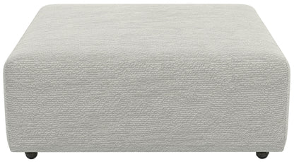 Majesty - Castered Cocktail Ottoman - White