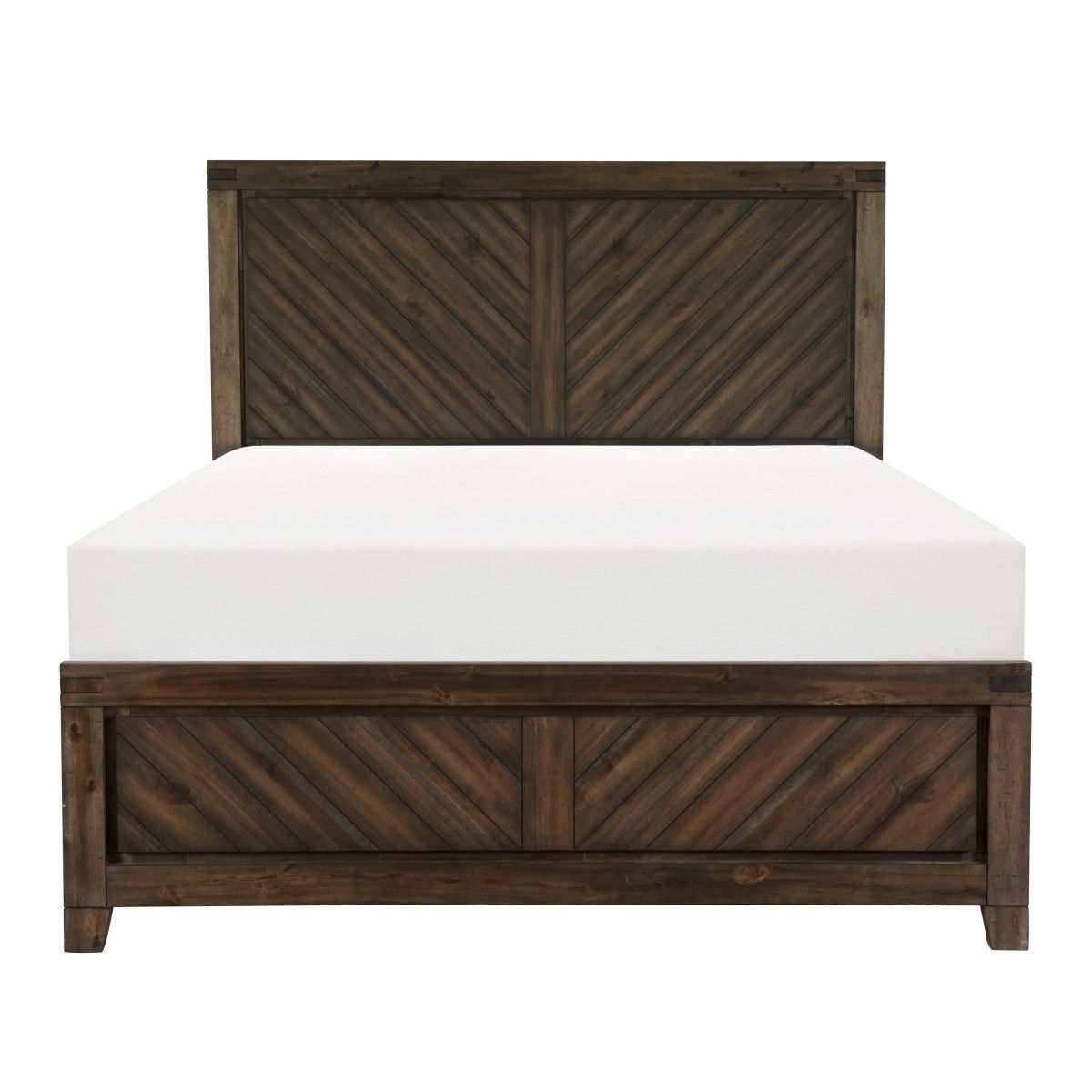 Parnell - 4 Piece Set (Queen Bed, Nightstand, Dresser, Mirror) - Cherry