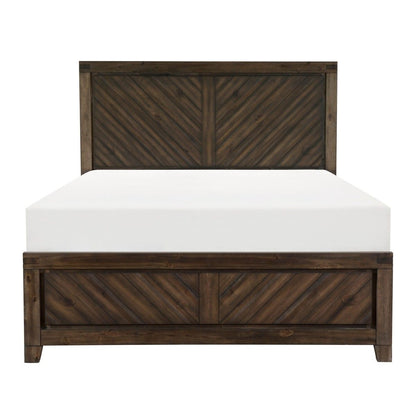 Parnell - 4 Piece Set (Queen Bed, Nightstand, Dresser, Mirror) - Cherry