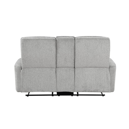 Lyndon - Double Reclining Loveseat With Center Console - Gray