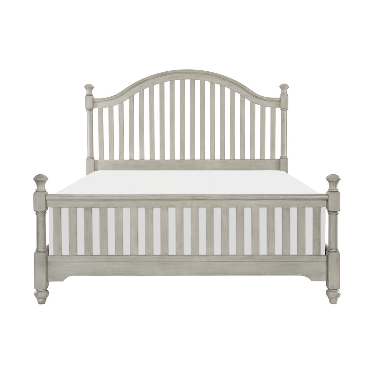 Mossbrook - 4 Piece Set (Queen Bed, Nightstand, Dresser, Mirror) - Gray