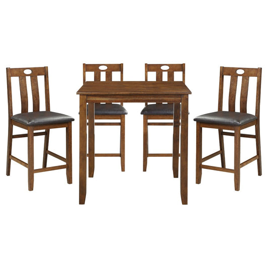 Weston - 5 Piece Pack Counter Height Set - Brown