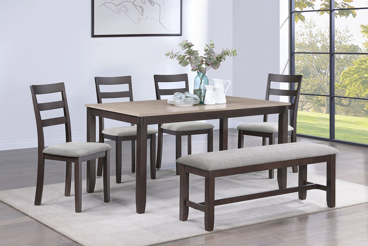 Branson - 5 Piece Dinette Set - Light Brown