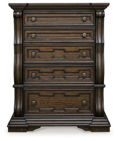 Maylee - Five Drawer Chest - Dark Brown