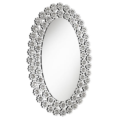 Colleen - Oval Wall Mirror - Silver