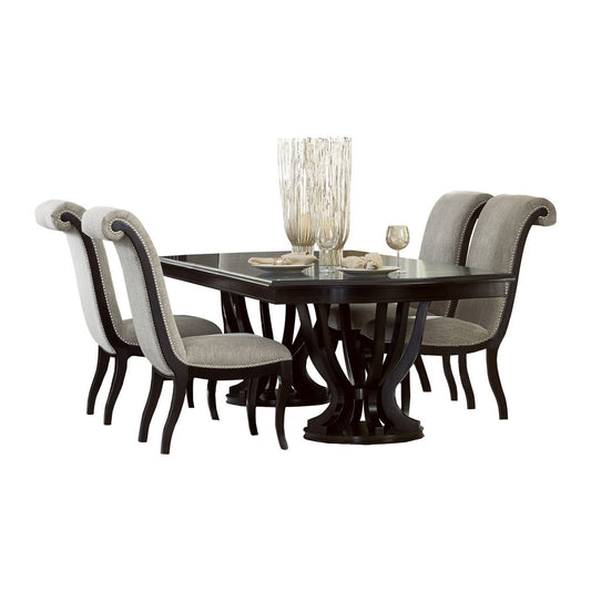 Savion - 5 Piece Dining Room Set (Table & 4 Side Chairs) - Beige / Espresso