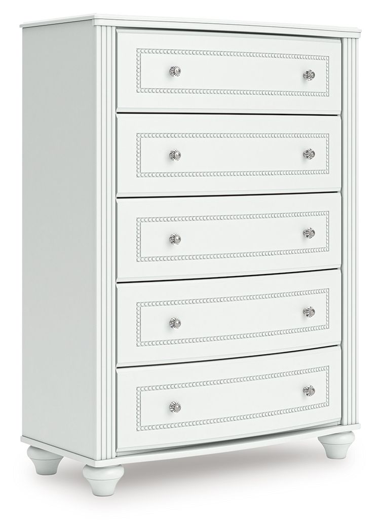Maylilly - Five Drawer Chest - White