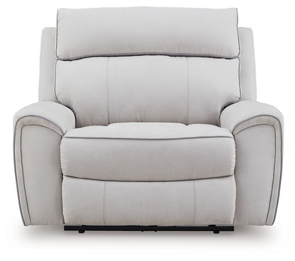 Grafton Pike - Power Recliner / Adjustable Headrest - Pearl / Ash