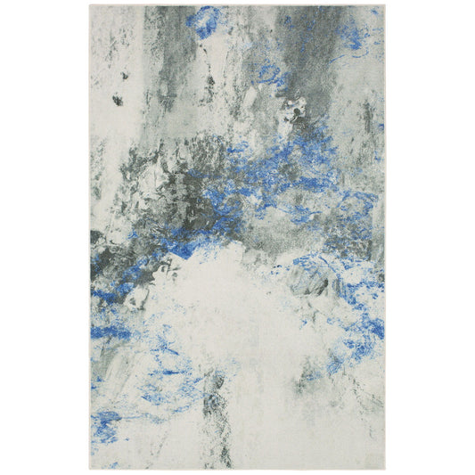 Hollie - 5' x 8' Area Rug - Blue / Gray