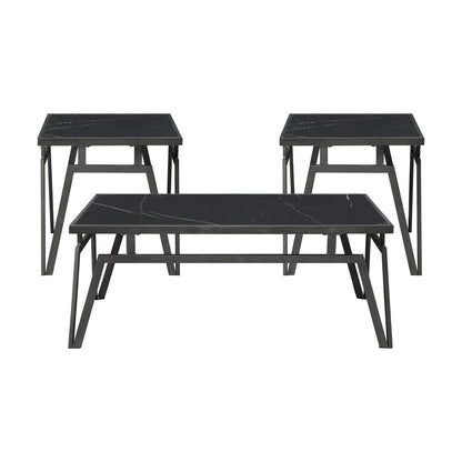 Gaffney - 3 Piece Pack Occasional Set - Black