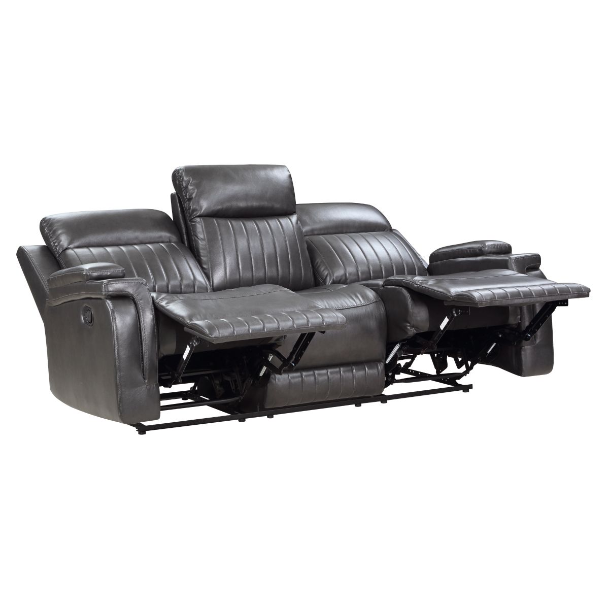 Broomfield - Double Reclining Sofa - Dark Gray