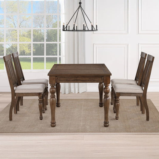 Joanna - Dining Set With Brown Table