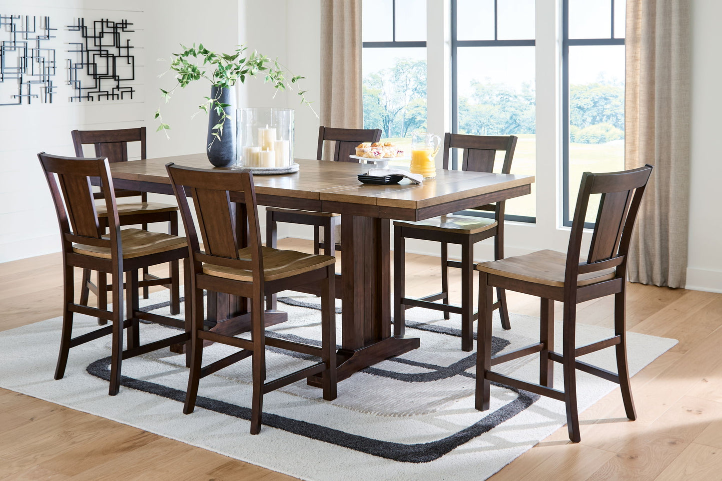 Anixburg - Dining Room Counter Height Set