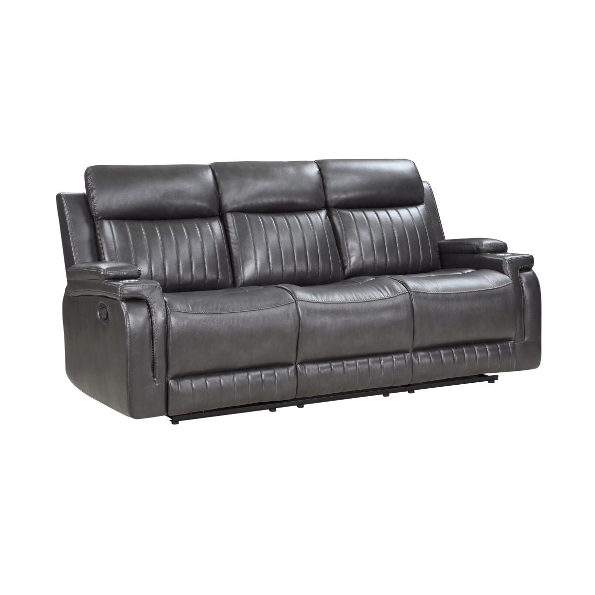 Broomfield - Double Reclining Sofa - Dark Gray
