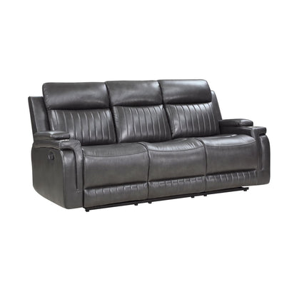 Broomfield - Double Reclining Sofa - Dark Gray
