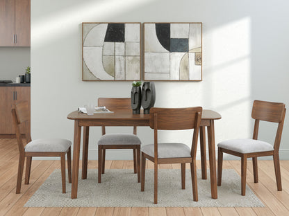 Lyncott - Dining Room Table Set (Set of 5) - Brown