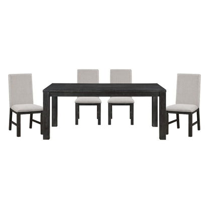 Orem - 5 Piece Set (Table & 4 Side Chairs) - Black / Gray