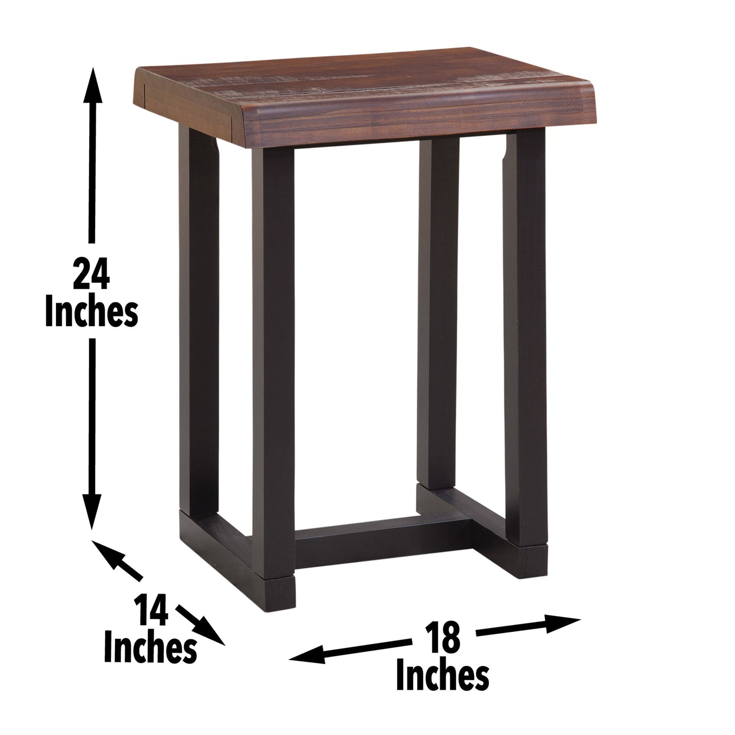 Jennings - Live Edge Stool (Set of 2) - Brown