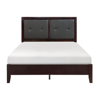 Edina - 4 Piece Set (Queen Bed, Nightstand, Dresser, Mirror) - Espresso