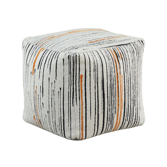 Easley - Poplar Pouf - Multicolor