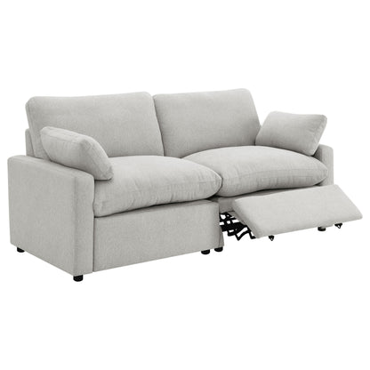 Collins - 2-Piece Upholstered Power Reclining Loveseat - Gray