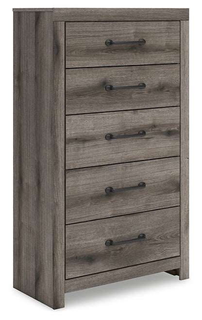 Urbanoore - Five Drawer Chest - Brown Gray