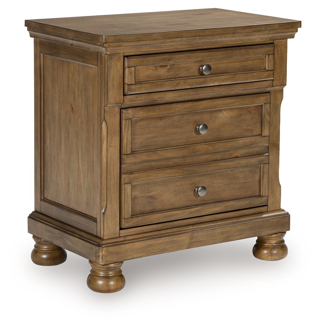 Vandenmore - Two Drawer Night Stand - Medium Brown