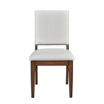 Monroe - 5 Piece Dining Room Set (Table & 4 Side Chairs) - Walnut / Beige