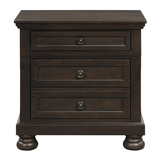 Begonia - Nightstand With Hidden Drawer - Brown