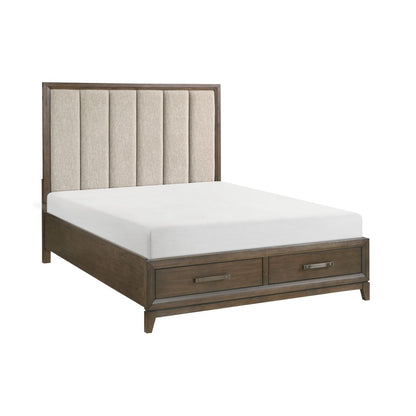 Cambridge - 4 Piece Set (Queen Bed, Nightstand, Dresser, Mirror) - Walnut