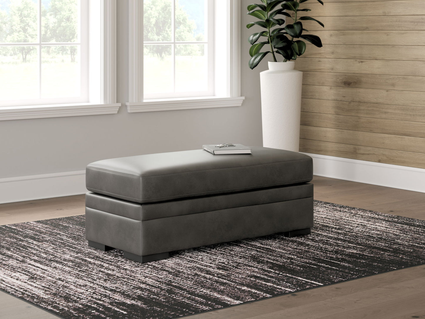 Dara Park - Oversized Accent Ottoman - Shadow