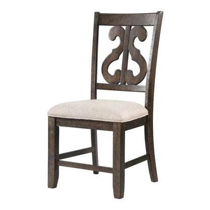 Stone - Wooden Swirl Back Side Chair (Set of 2)