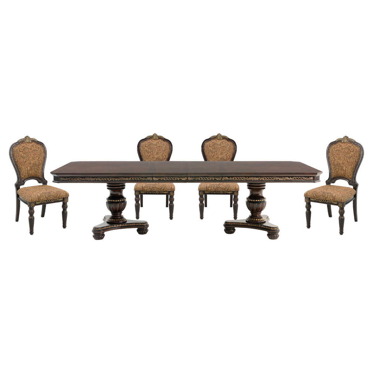 Russian Hill - 5 Piece Dining Room Set (Table & 4 Side Chairs) - Cherry