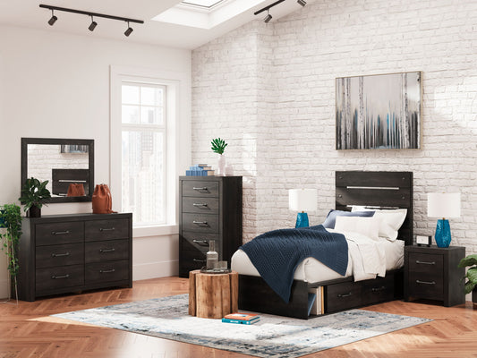 Delmorta - Panel Storage Bedroom Set