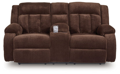 Greely Bend - Double Relcining Power Loveseat With Console